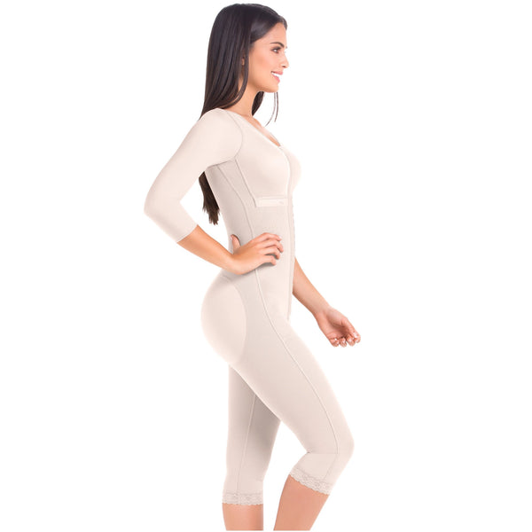 Fajas MariaE 9562 | Post Surgery Full Body Shapewear with Sleeves | Powernet