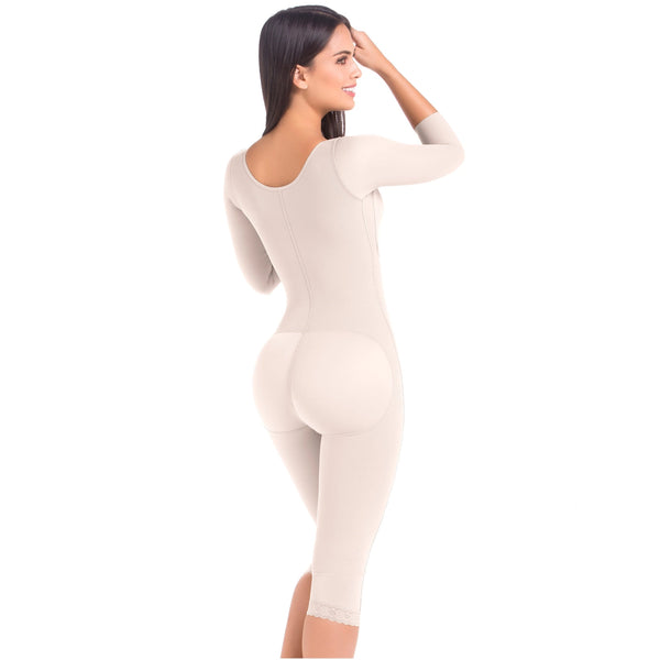 Fajas MariaE 9562 | Post Surgery Full Body Shapewear with Sleeves | Powernet