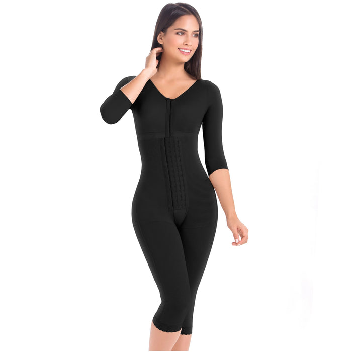 Fajas MariaE 9562 | Post Surgery Full Body Shapewear with Sleeves | Powernet
