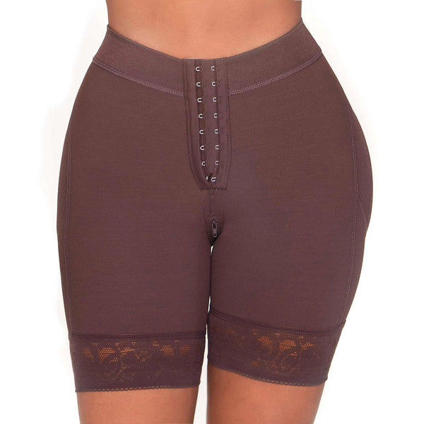 MARIAE SPD0530 Fajas Colombianas Low Rise Shapewear Shorts with Zippered Crotch High Compression | FC302