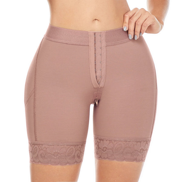 MARIAE SPD0530 Fajas Colombianas Low Rise Shapewear Shorts with Zippered Crotch High Compression | FC302