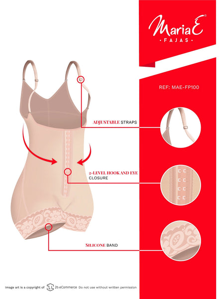 Fajas MariaE FP100 | Postpartum Faja Butt Lifting Shapewear For Daily Use | Open Bust & Front Closure - Pal Negocio