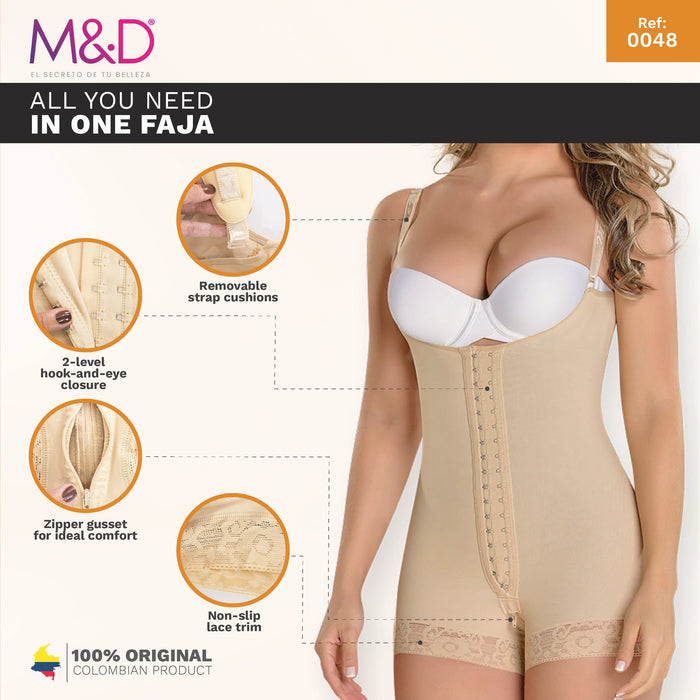 Fajas MYD 0048 Extra Short Slimming Body Shaper for Women / Powernet