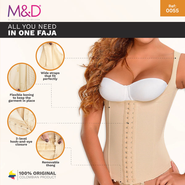 Fajas MYD 0055 Waist Cincher Corset Vest for Women / Powernet