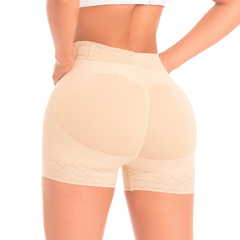 Fajas MYD 0321 High Waist Shaping Compression Shorts for Women / Powernet