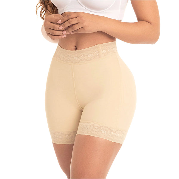 Fajas MYD 0322 Women's Thigh Slimmer High Waist Shapewear Shorts / Powernet