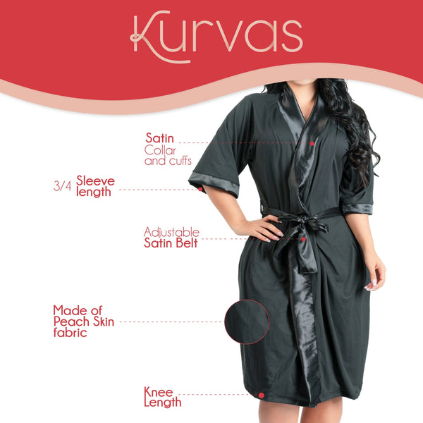 Kurvas PJ501 Post Surgery Mastectomy Pajamas Women Surgical Recovery Robes