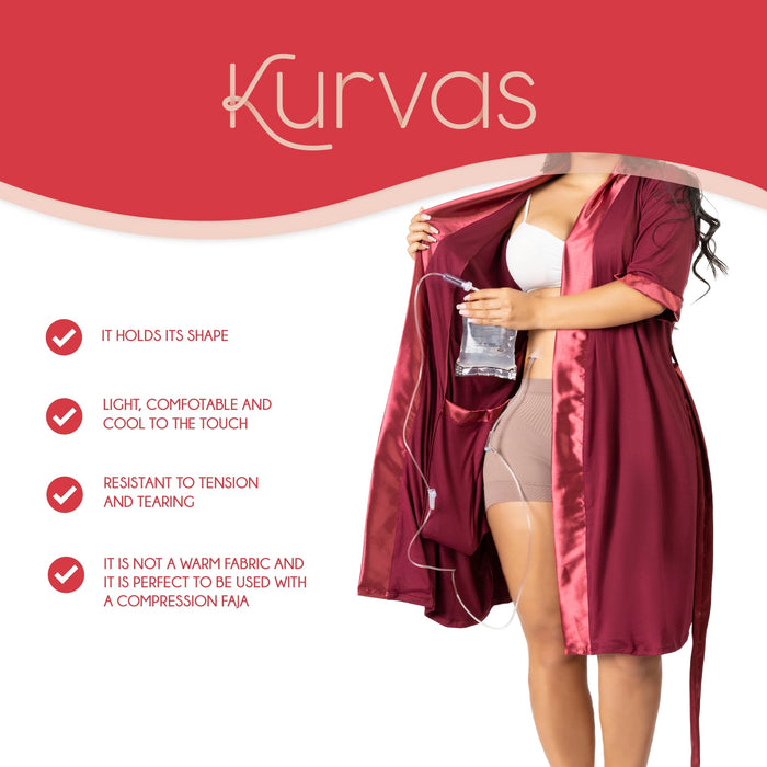Kurvas PJ501 Post Surgery Mastectomy Pajamas Women Surgical Recovery Robes