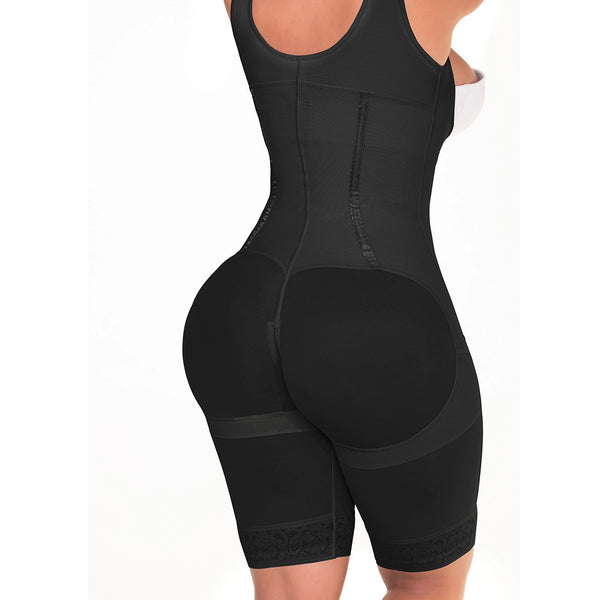 Fajas MariaE RA003 Fajas Colombianas Tummy Control Compression Garment | Open Bust Shapewear | Powernet