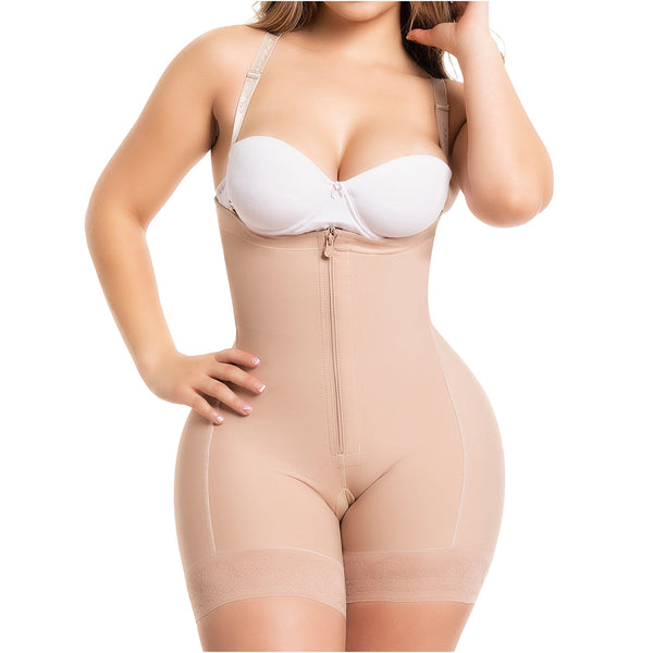 Fajas Salome 0215 | Postpartum Body Shaper after Pregnancy Girdle | Daily Use Strapless Butt Lifter Shapewear for Dress