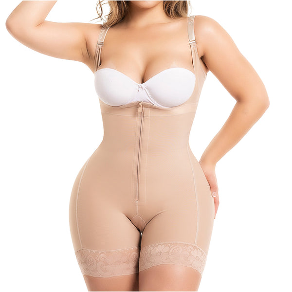 Fajas Salome 0216 | Open Bust Tummy Control Butt Lifter Shapewear | Daily Use & Postpartum Body Shaper for Women | Powernet