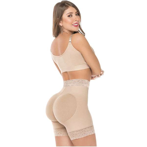 Fajas Salome 0321 | High Waist Compression Slimmer Butt Lifter Shapewear Shorts | Powernet