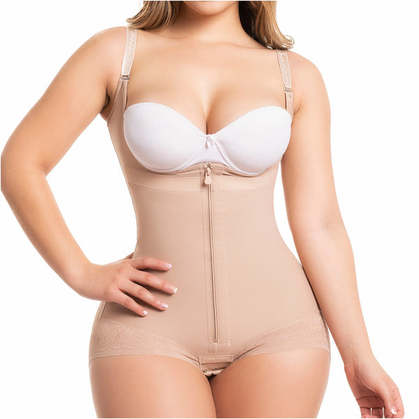 Fajas Salome 0413| Butt Lifter Tummy Control Shapewear for Women | Open Bust Hiphugger Bodysuit | Powernet