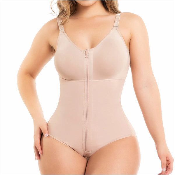 Fajas Salome 0420 | Hiphugger Body Shaper with Bra | Butt Lifter Tummy Control Shapewear for Women | Powernet