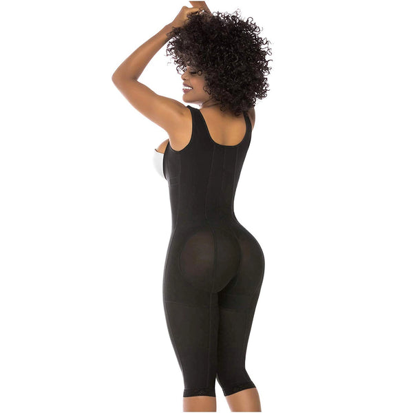 Fajas Salome 0520 | Open Bust Post Surgery Full Body Shaper for Women | Butt Lifter Knee Length Bodysuit | Powernet - Pal Negocio