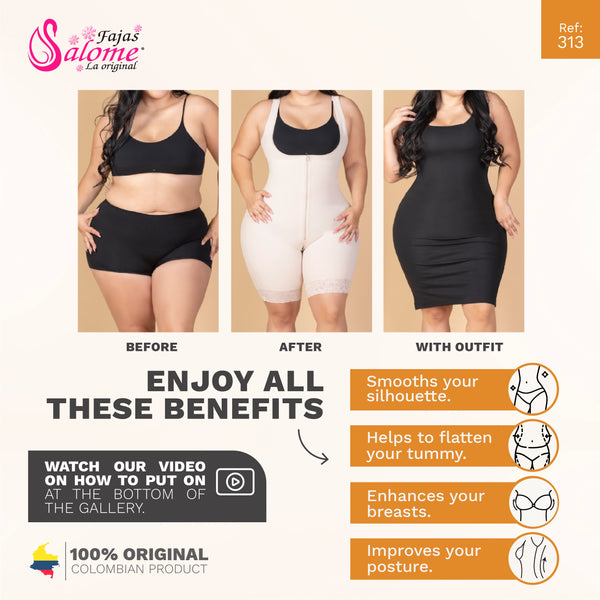 Fajas Salome 0313 | Waist Trainer Vest Tummy Control Compression Garment for Women | Colombian Body Shaper for Daily UseÃ‚Â 