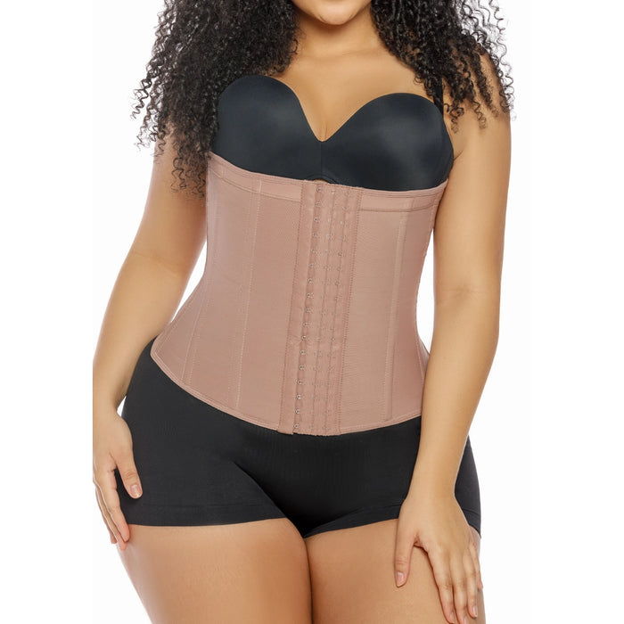 Salome 315-1-CCB | Waist Trainer Fajas Colombianas with Hooks | Powernet