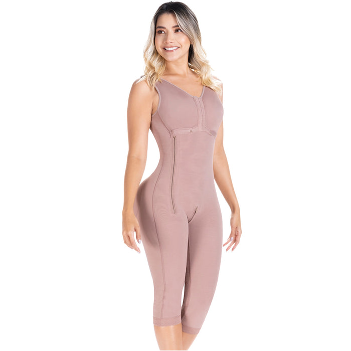 SONRYSE 014ZL | Colombian Shapewear Knee Length with Built-in bra & High Back | Post Surgery and Postpartum Use