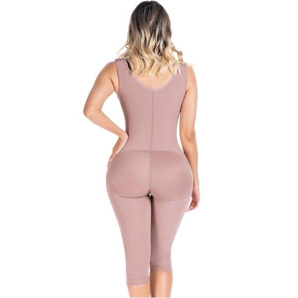 SONRYSE 014ZL | Colombian Shapewear Knee Length with Built-in bra & High Back | Post Surgery and Postpartum Use