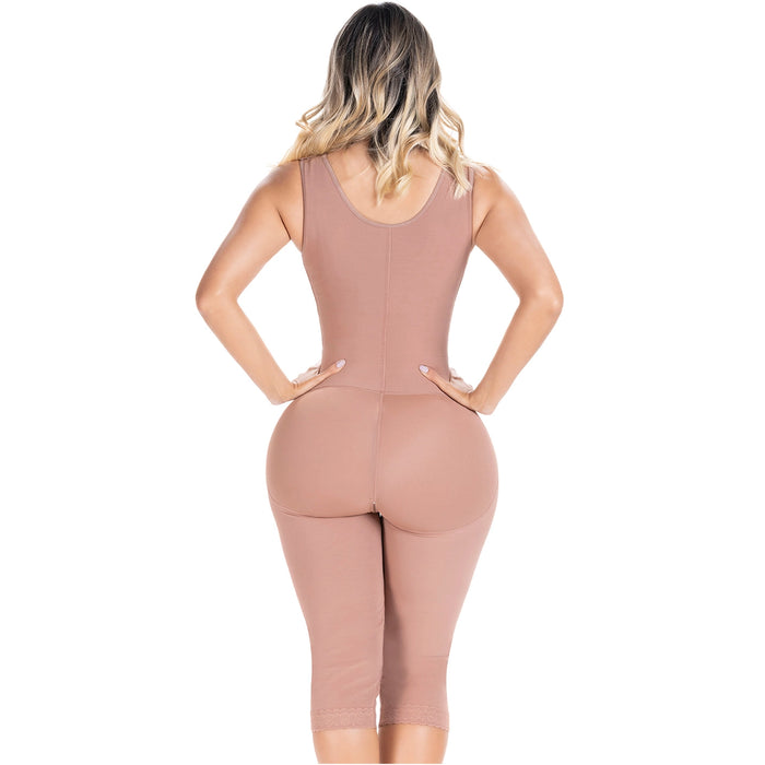 SONRYSE 014ZL | Colombian Shapewear Knee Length with Built-in bra & High Back | Post Surgery and Postpartum Use