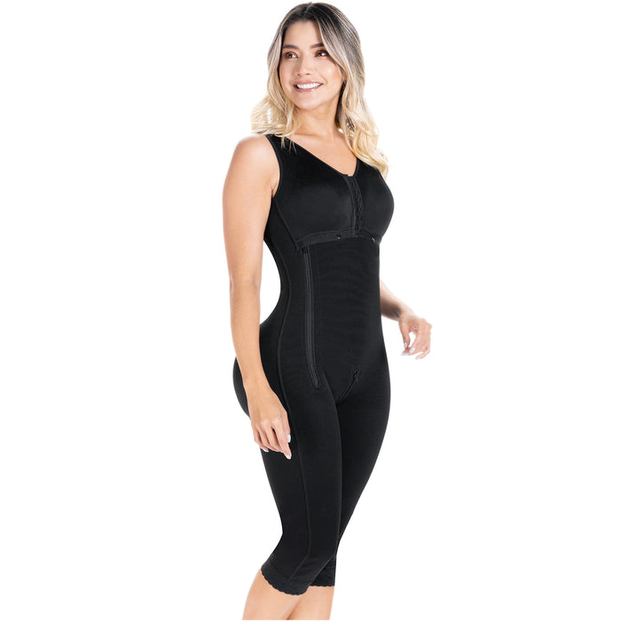 SONRYSE 014ZL | Colombian Shapewear Knee Length with Built-in bra & High Back | Post Surgery and Postpartum Use