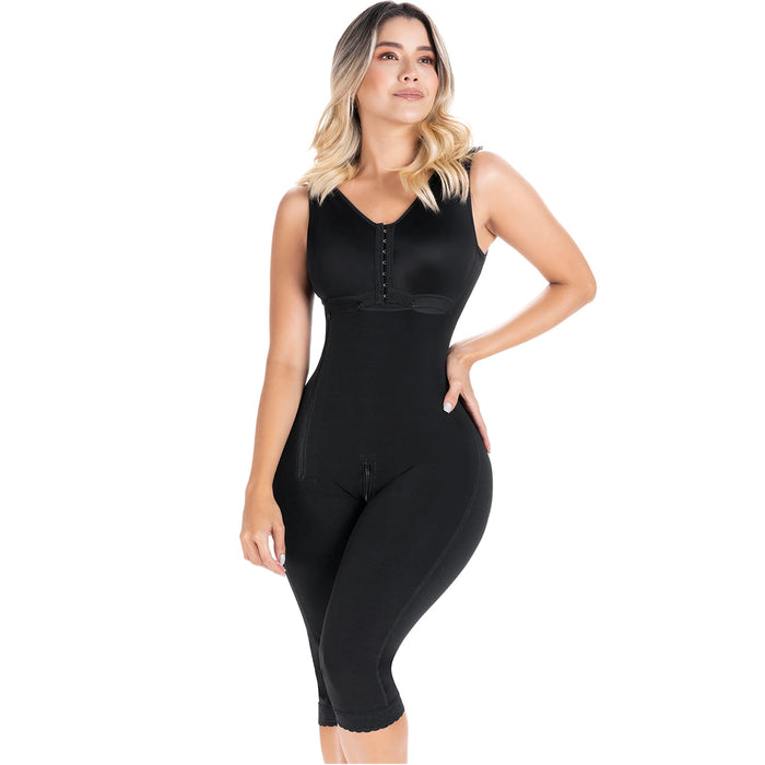 SONRYSE 014ZL | Colombian Shapewear Knee Length with Built-in bra & High Back | Post Surgery and Postpartum Use