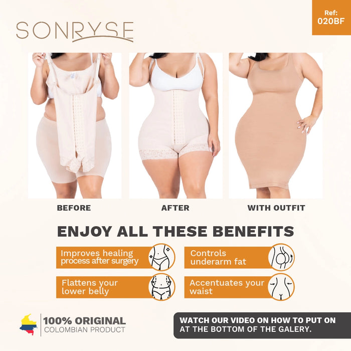 SONRYSE 022ZF | Postpartum Faja after Tummy Tuck Post Surgery Open Bust Panty Shapewear Bodysuit | Powernet