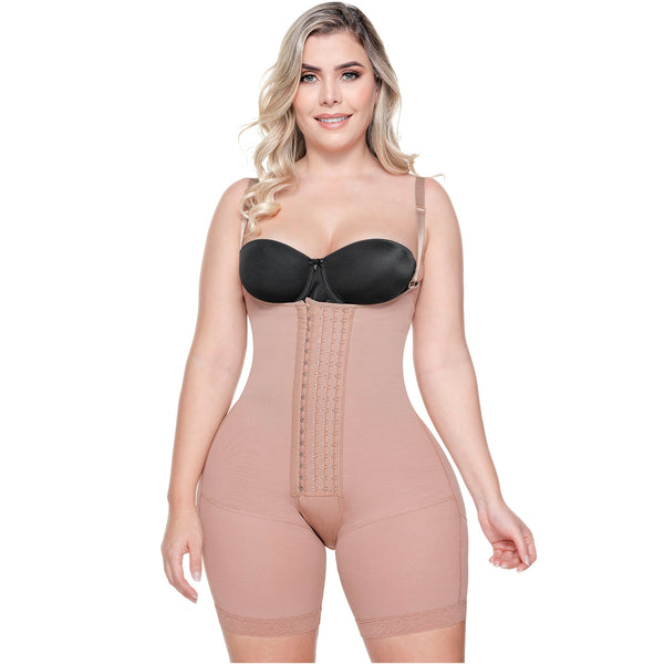 SONRYSE 047BF | Postpartum Post Surgery Compression Garment | Tummy Control Butt Lifter Body Shaper | Daily Use Open Bust Shapewear | Powernet