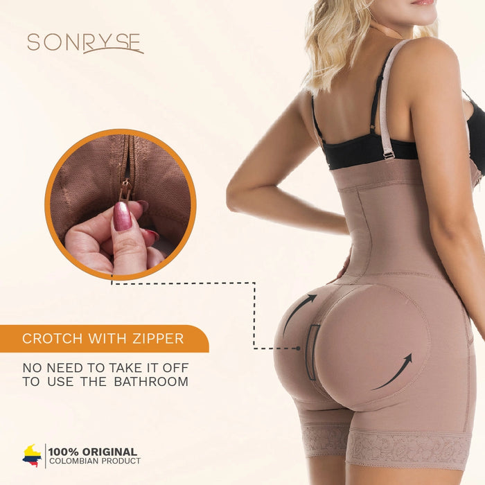 SONRYSE 050ZL | Fajas Colombianas Postpartum Stage 2 Lipo Compression Garment | Daily Use Open Bust & Tummy Tuck Shapewear | Powernet