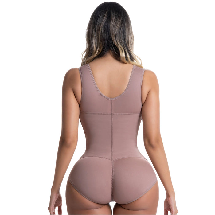 SONRYSE 055ZF | Panty Bodysuit Shapewear with Built-in Bra | Postpartum and Daily Use | Powernet