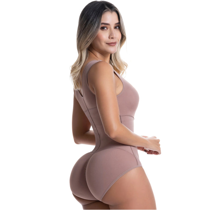 SONRYSE 055ZF | Panty Bodysuit Shapewear with Built-in Bra | Postpartum and Daily Use | Powernet