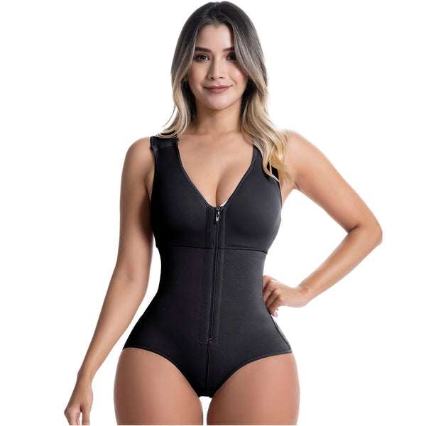 SONRYSE 055ZF | Panty Bodysuit Shapewear with Built-in Bra | Postpartum and Daily Use | Powernet