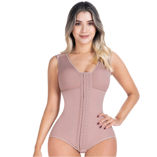 SONRYSE 056BF | Panty Bodysuit Shapewear with Built-in Bra | Postpartum and Daily Use | Powernet