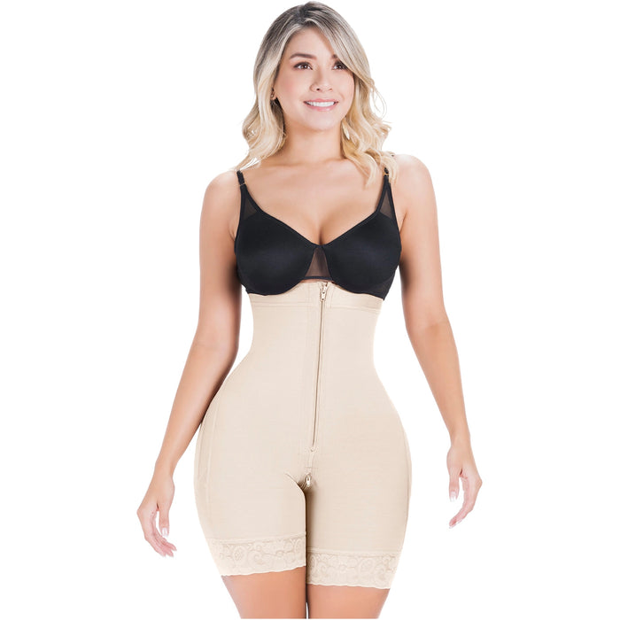 SONRYSE 073ZF | Fajas Colombianas High Waisted Shapewear Shorts | Daily Use Butt Lifting Garment | Powernet