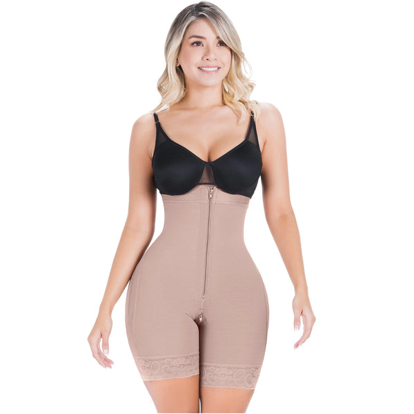 SONRYSE 073ZF | Fajas Colombianas High Waisted Shapewear Shorts | Daily Use Butt Lifting Garment | Powernet