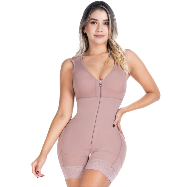 SONRYSE 085ZF | Bodysuit Shapewear with Built-in Bra | Postpartum, Post Surgery, First Stage Use | Powernet