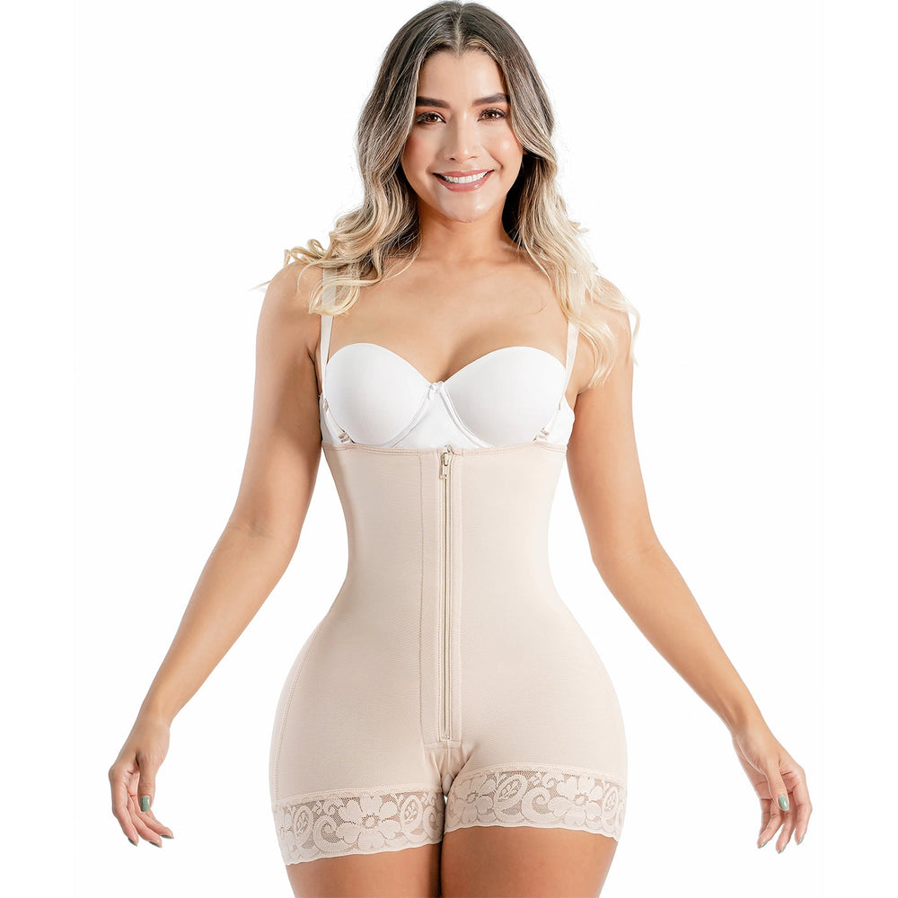 SONRYSE 095ZF | Colombian Butt Lifter Strapless Shapewear Bodysuit | Postpartum and Daily Use | Powernet