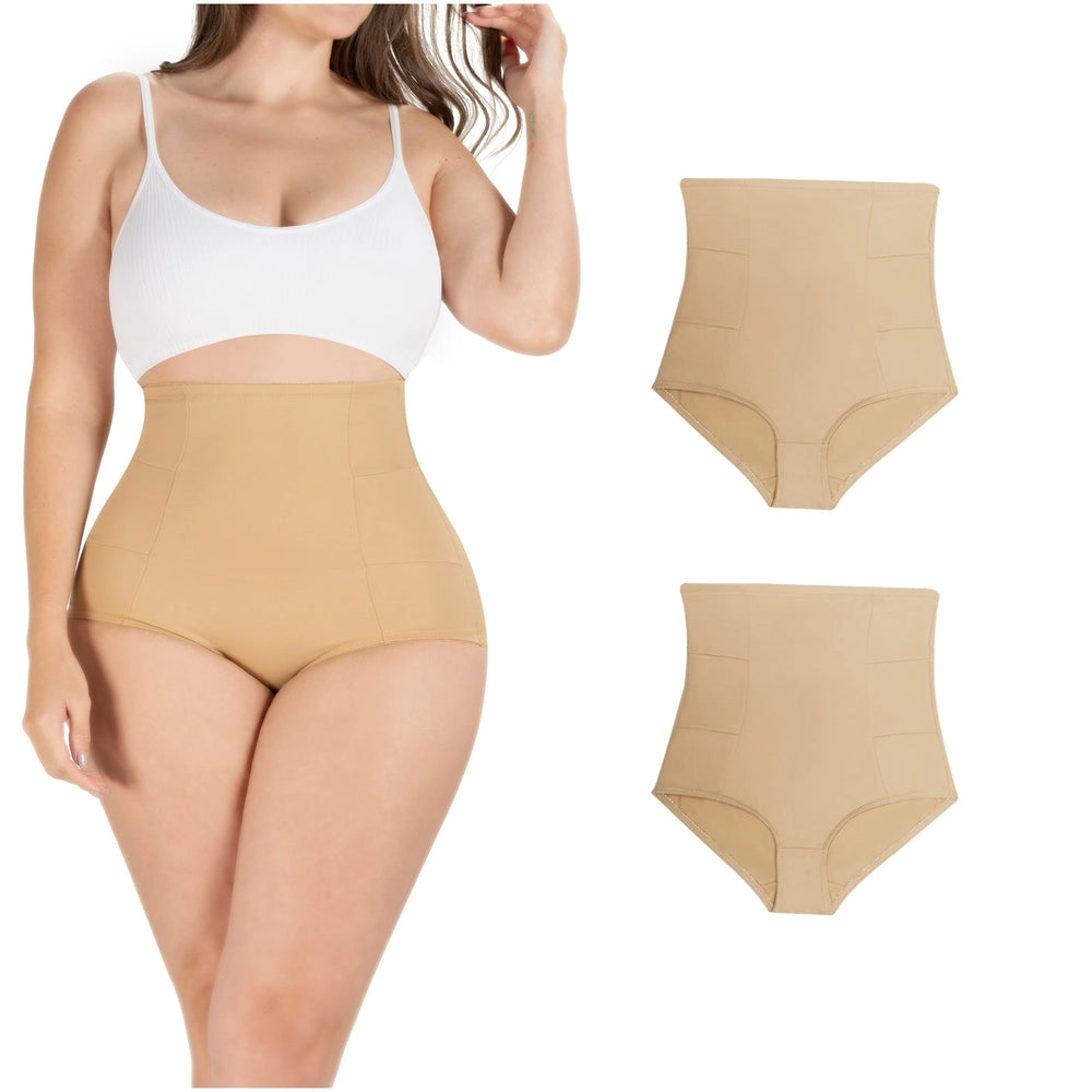 Sonryse SP607NC | 2-Pack | Fajas Colombianas High Waisted Tummy Control Seamless Shapewear Panties