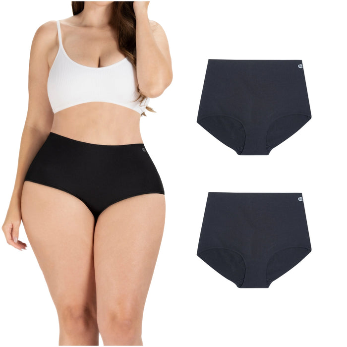 Sonryse SP620NC | 2-Pack Seamless Tummy Control Shapewear Mid Rise Shaping Panties