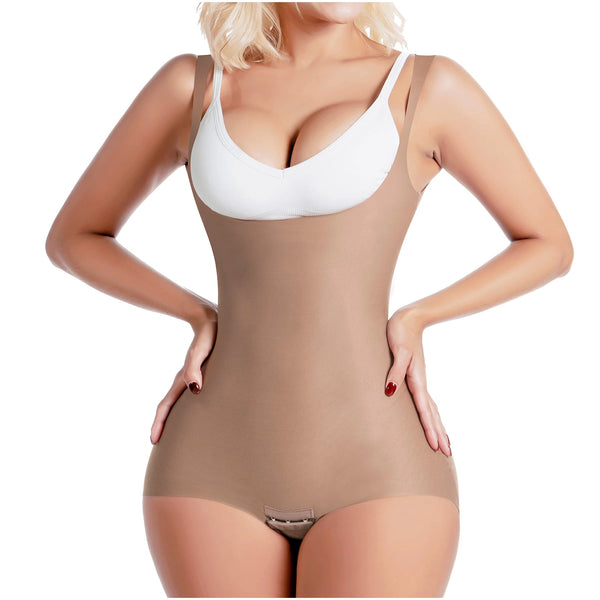 Sonryse SP23NC | Open Bust Daily Use Bodysuit Tummy Control for Women | Ultra light Microfiber