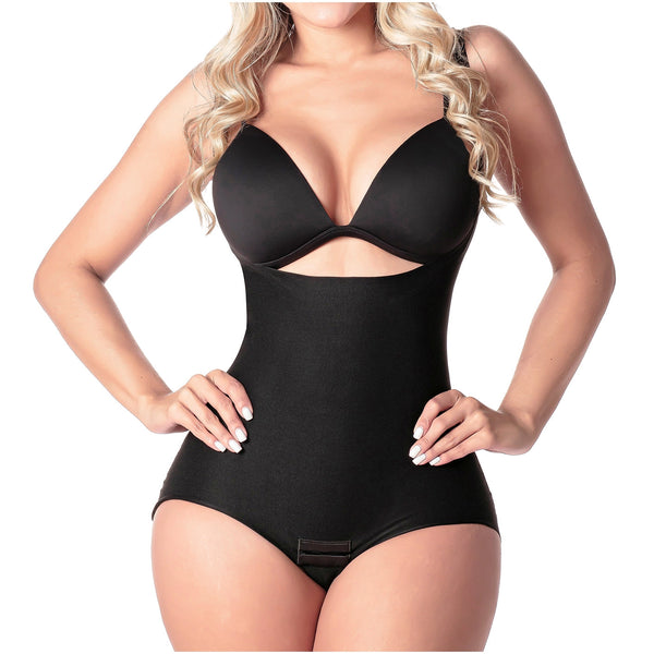 Sonryse SP23NC | Open Bust Daily Use Bodysuit Tummy Control for Women | Ultra light Microfiber