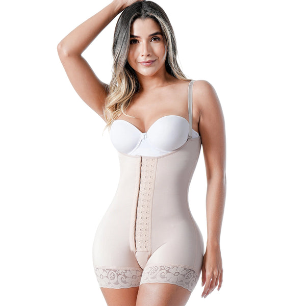 SONRYSE TR66BF | Open Bust Tummy Control Colombian Shapewear for Women | Postpartum Girdle | Triconet