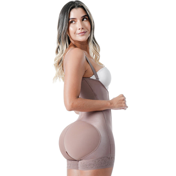 SONRYSE TR66BF | Open Bust Tummy Control Colombian Shapewear for Women | Postpartum Girdle | Triconet