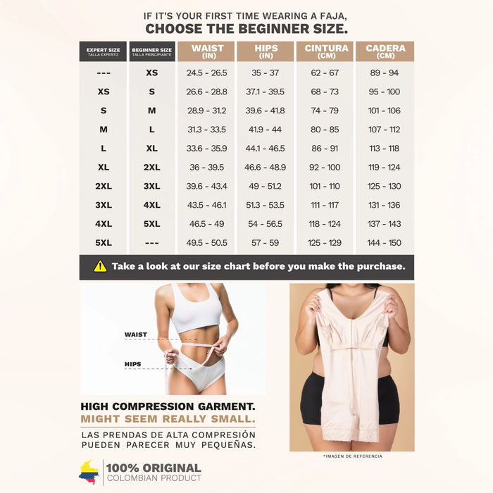 SONRYSE 054BF | Colombian Full Body Shaper for Post Surgery with Built-in Bra | Butt Lifting Effect & Tummy Control