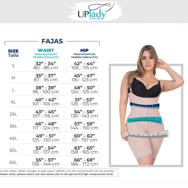 UpLady 6235 | Post Surgery Full Guitar Shaped Shapewear  With Built-In Bra For Women | Powernet