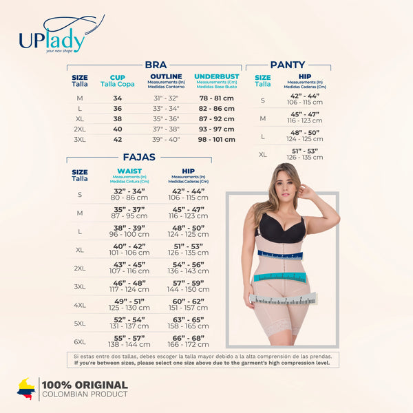 UpLady 6129 | Butt Lifter Tummy Control Shapewear Shorts Bodysuit | Powernet