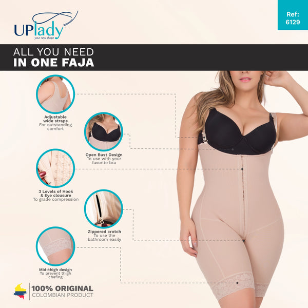 UpLady 6129 | Butt Lifter Tummy Control Shapewear Shorts Bodysuit | Powernet