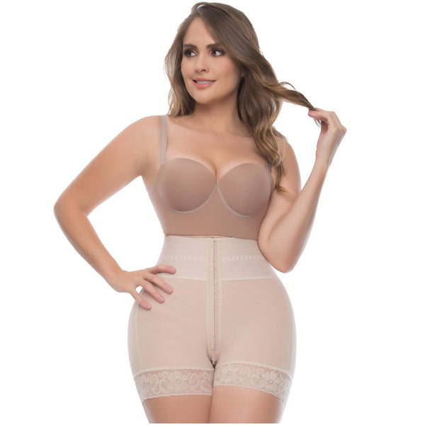 UpLady 6198 | Butt Lifter Tummy Control High Waisted Mid Thigh Shaper Shorts | Powernet