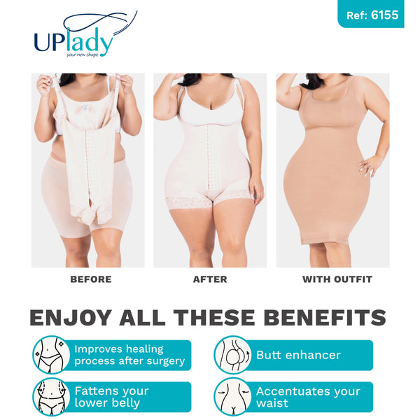 UpLady 6155 | Butt Lifting Strapless Shapewear Bodysuit | Powernet