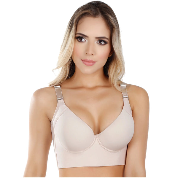 UpLady 8532 | Extra Firm High Compression Full Cup Push Up Bra | Powernet